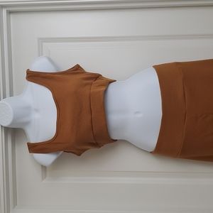 Rib Crop Tops and Leggings Set